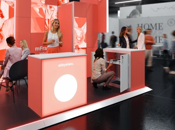 mFrame Tribune LED z drzwiami 100x50